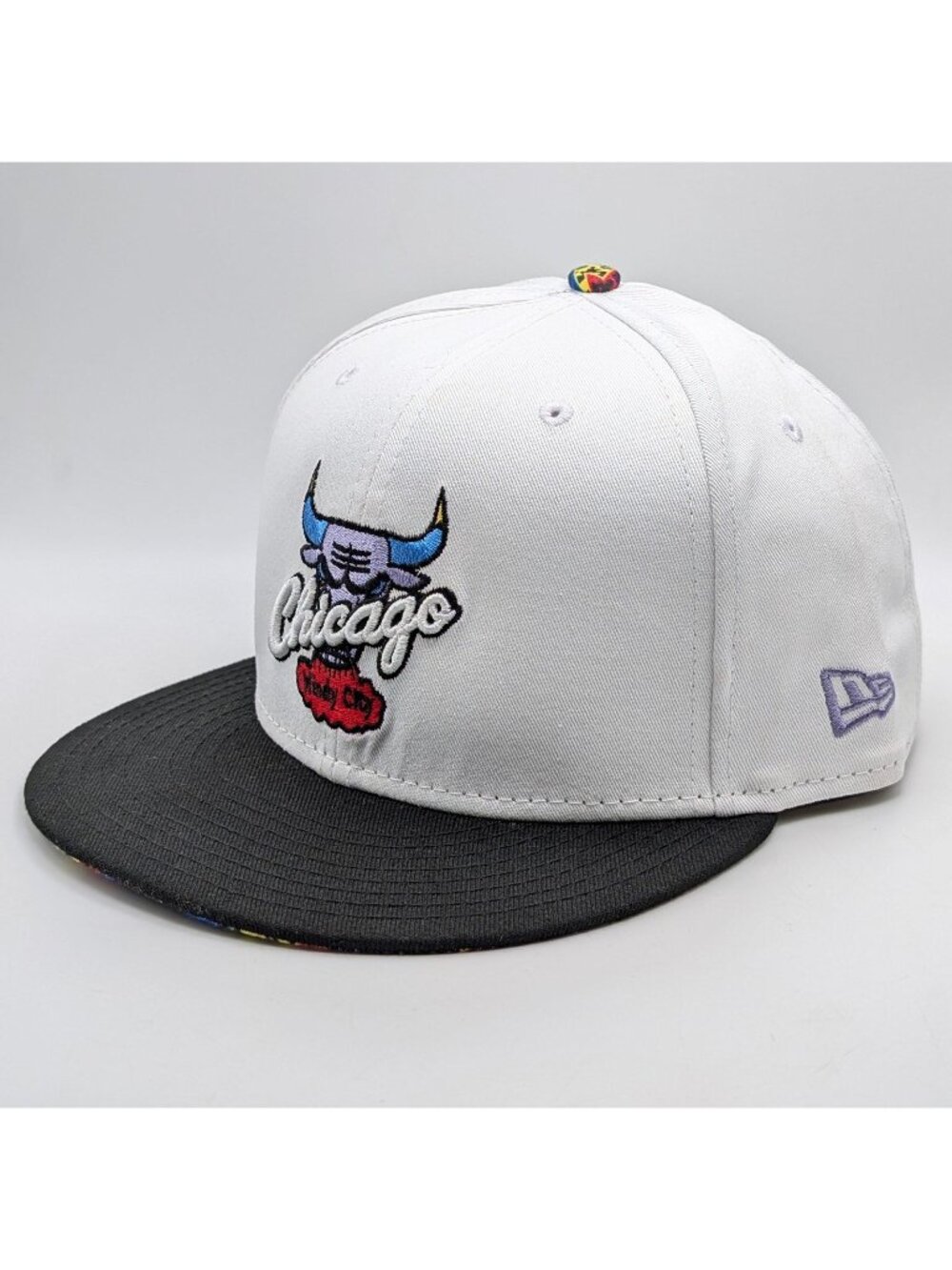 Chicago Bulls New Era 59FIFTY Windy City NBA Hat Fitted Size 7 3/8 HWC Colorful